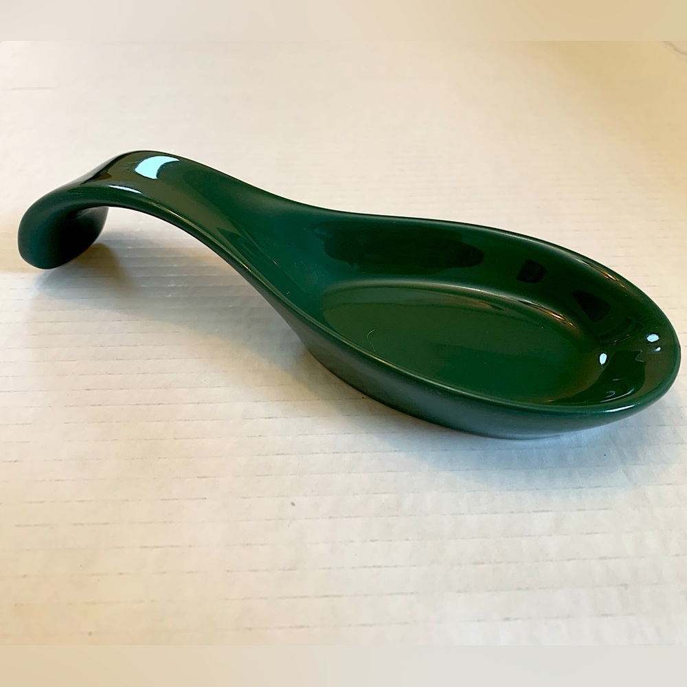 COPY - Dark Green Ceramic Spoon Rest. Kitchenware